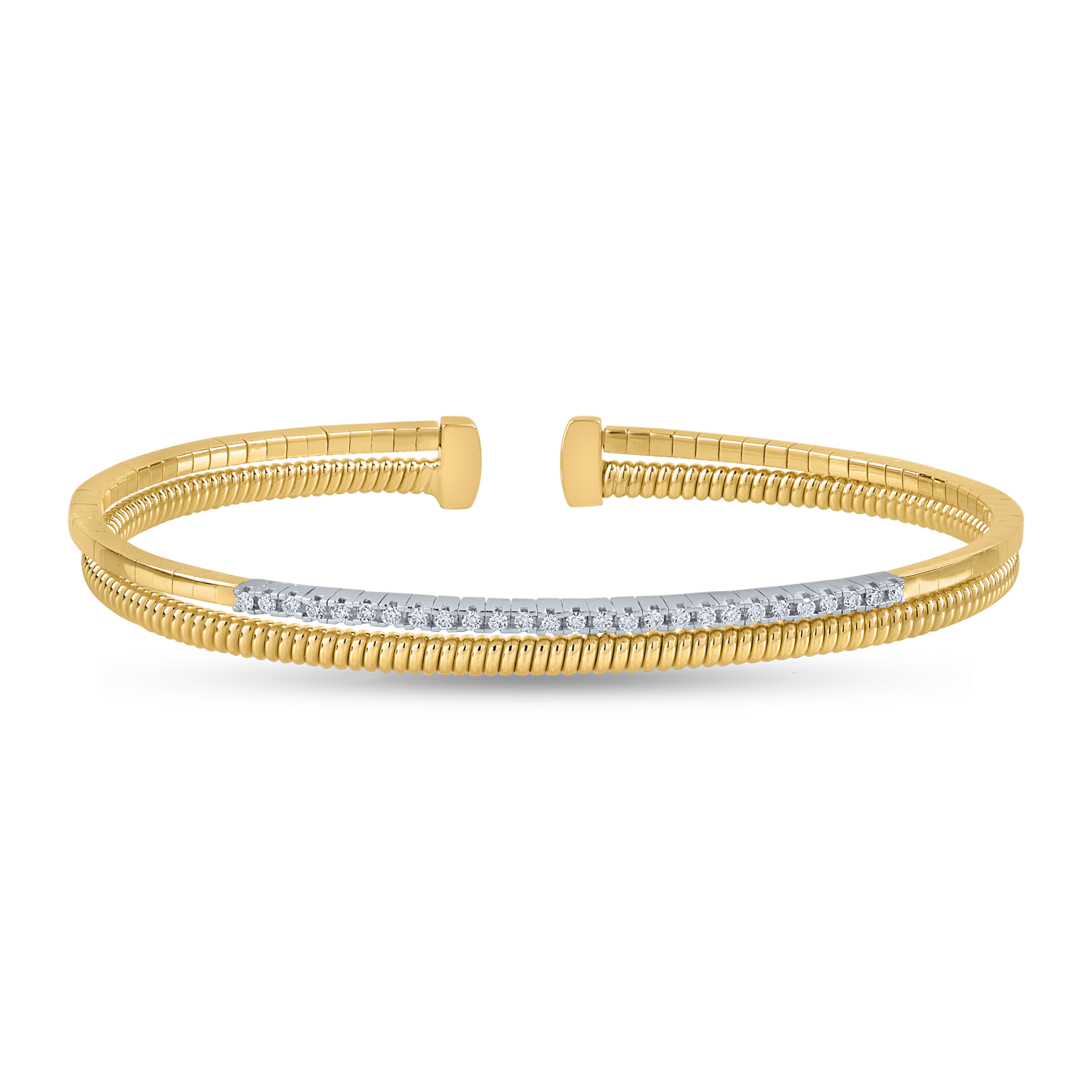 White-yellow gold bracelet with 0.23ct diamonds