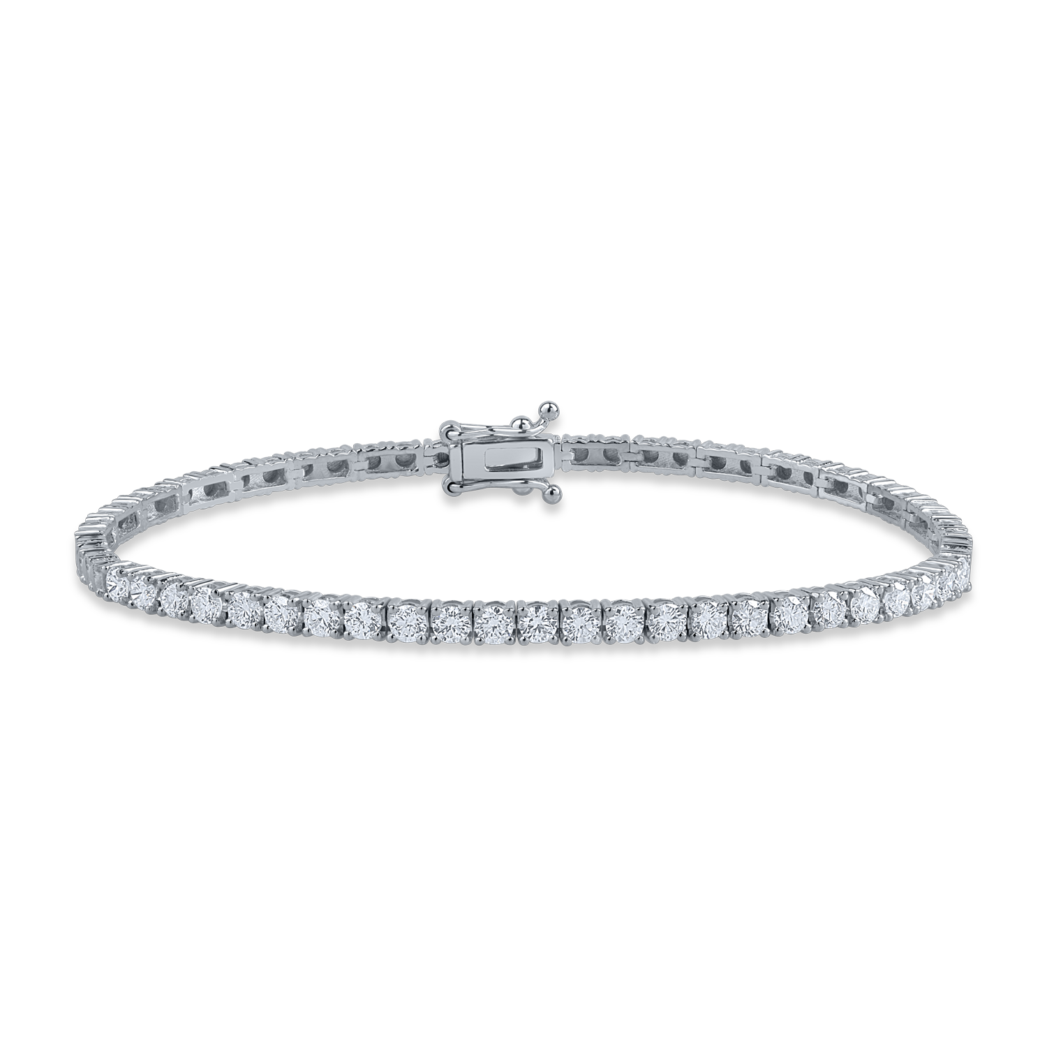 White gold tennis bracelet with 1.79ct diamonds