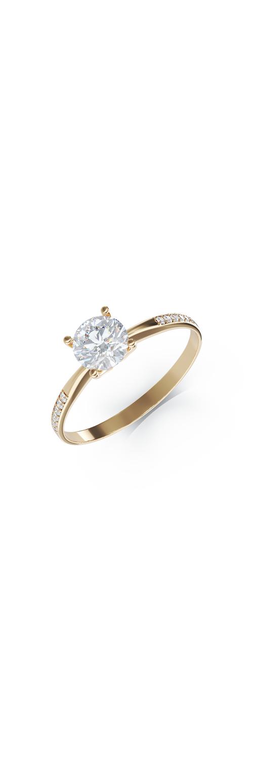 Yellow gold engagement ring