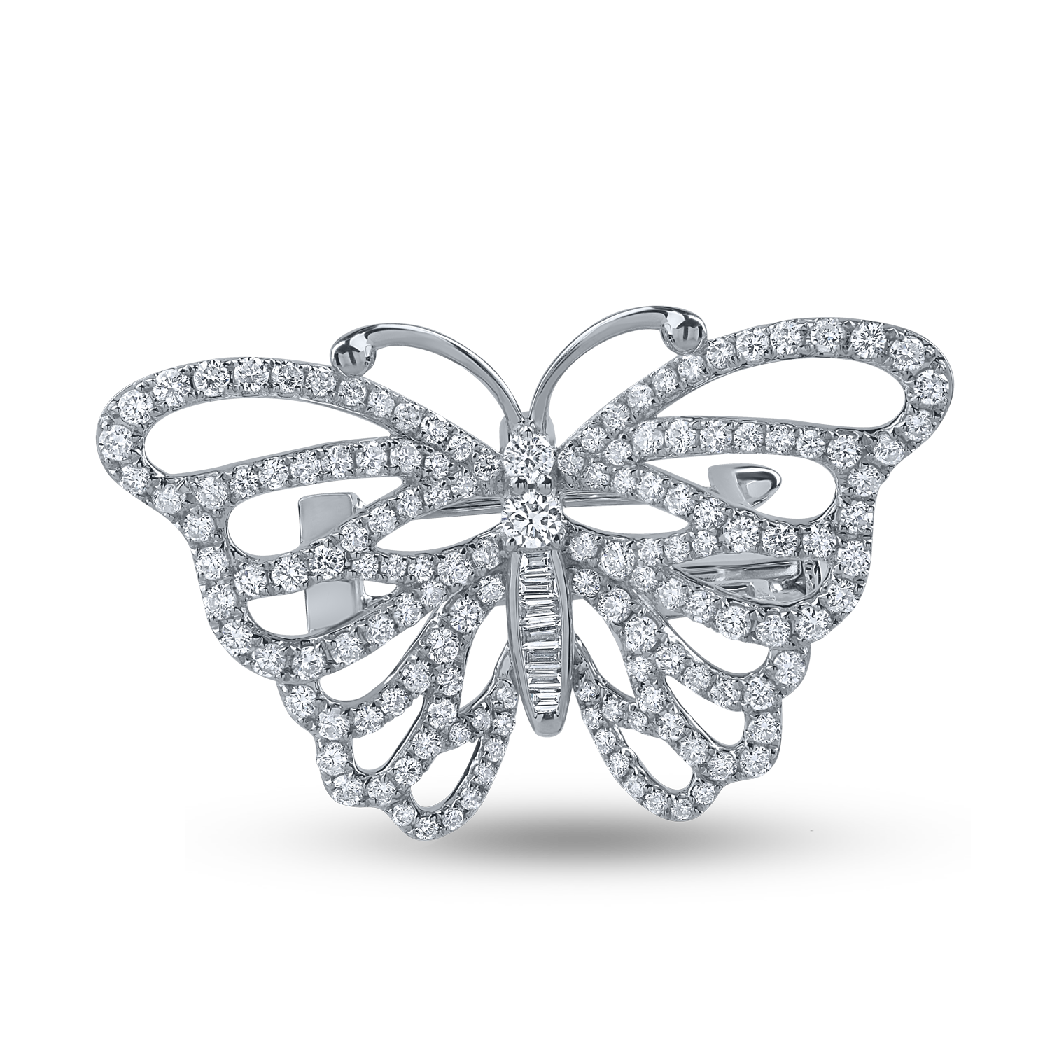 White gold and silver tiara with 2.83ct diamonds