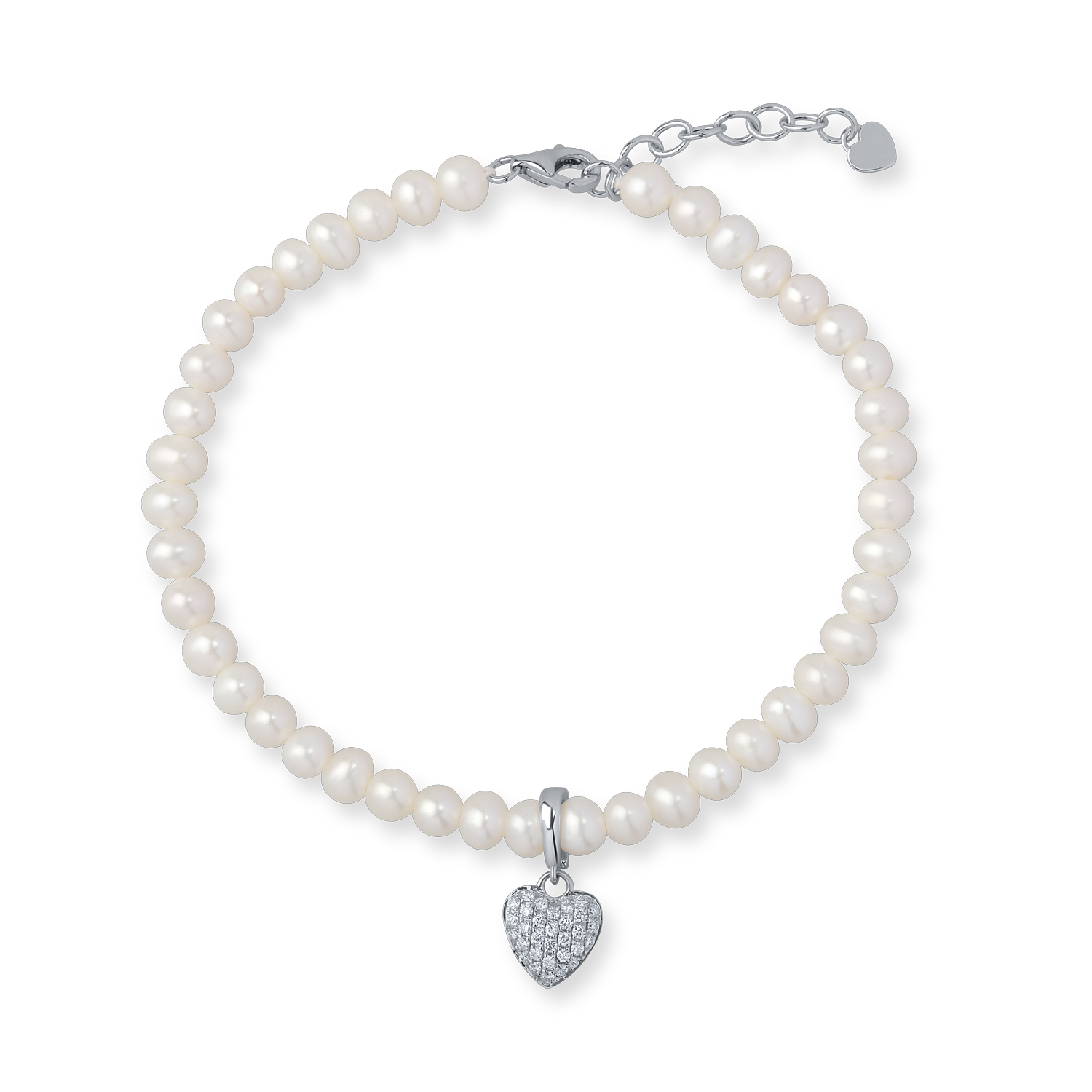 White gold bracelet with 23.32ct fresh water pearls and 0.19ct diamonds