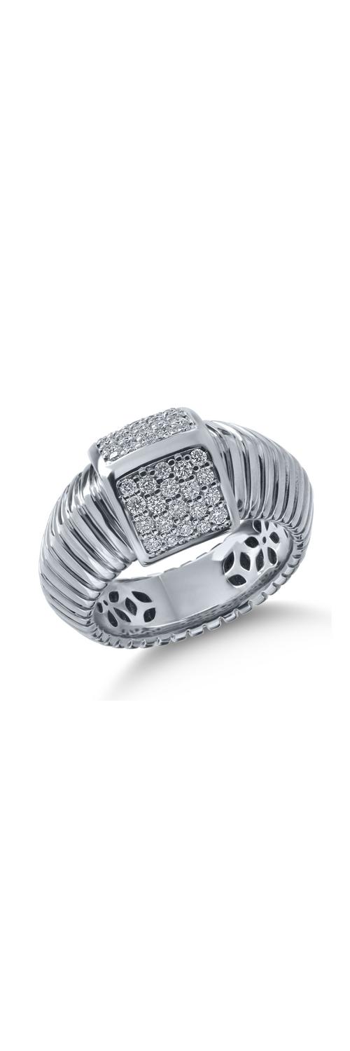 Fehérarany gyűrű 0.44ct gyémántokkal