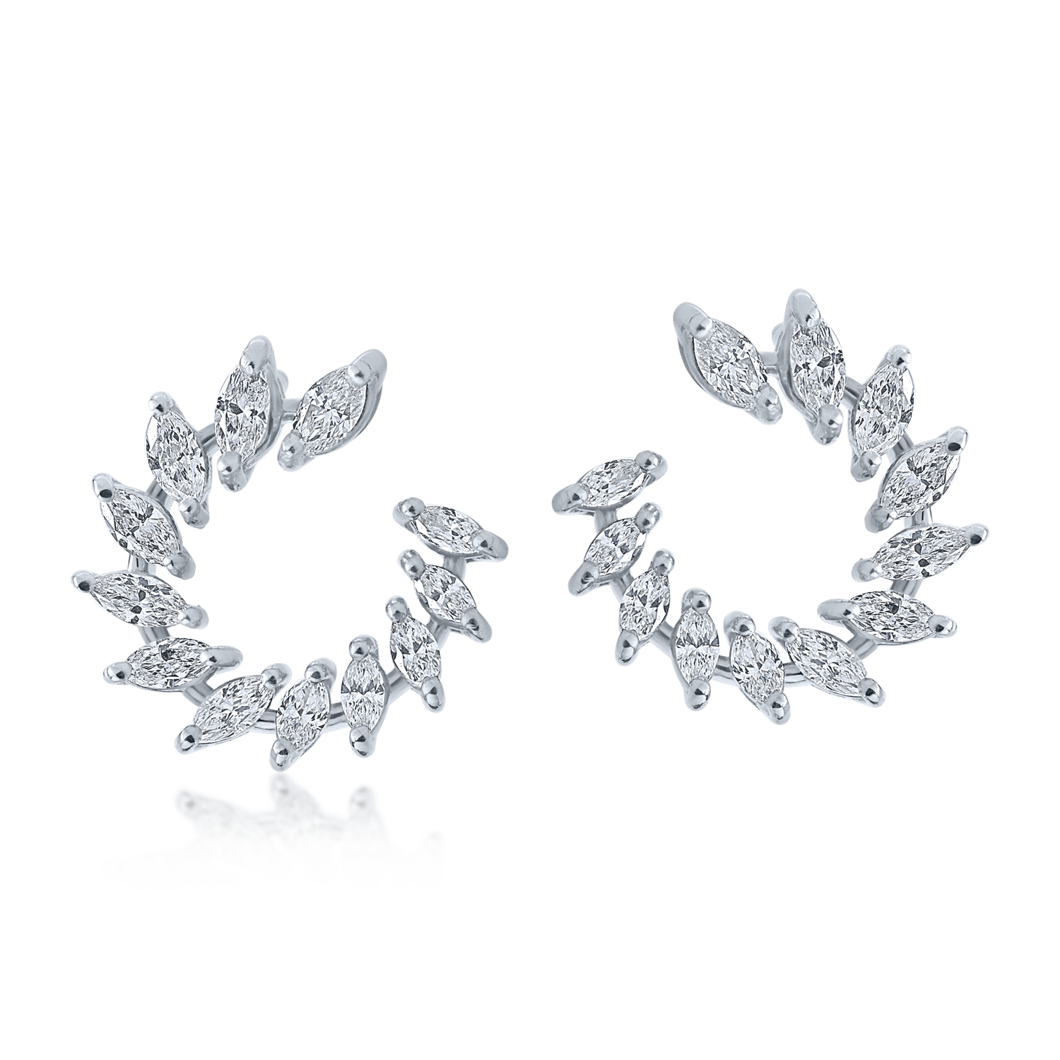White gold earrings with 1.43ct diamonds