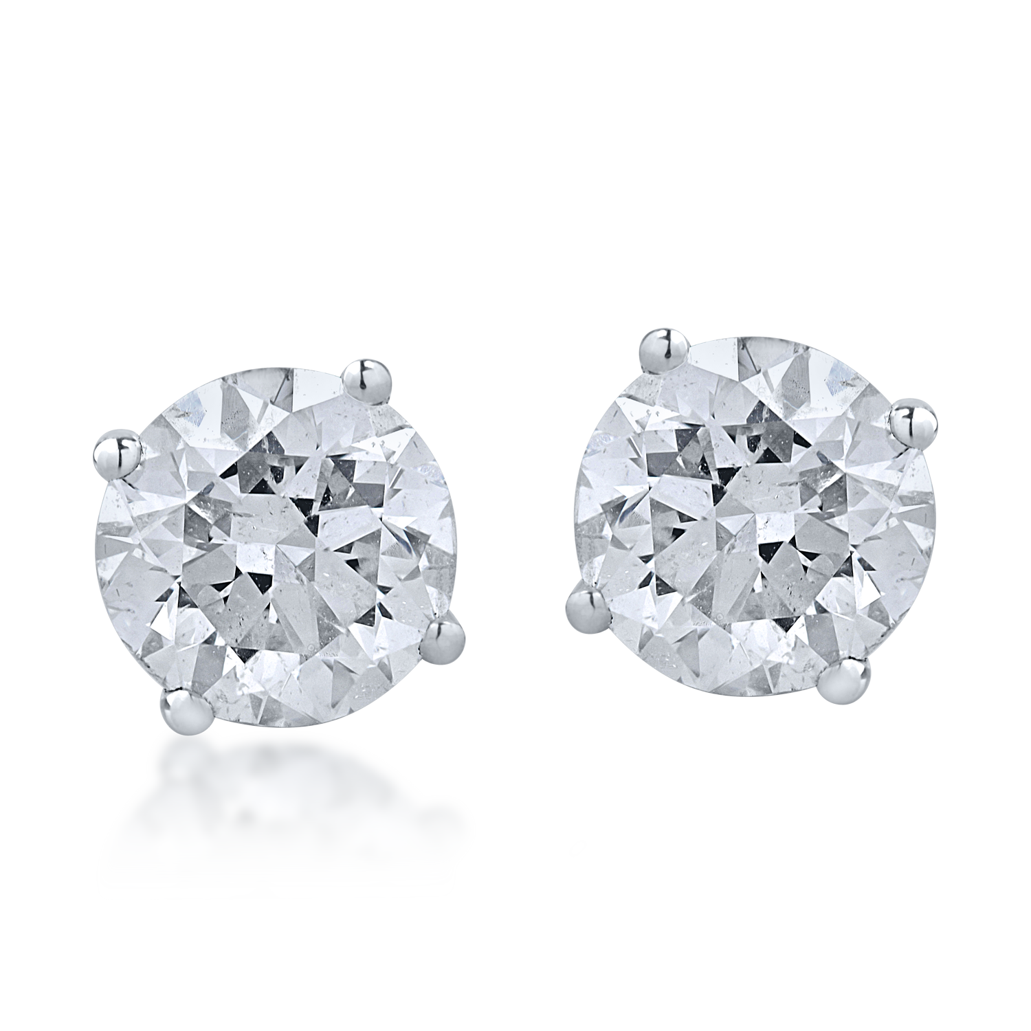 White gold earrings with 2ct diamonds