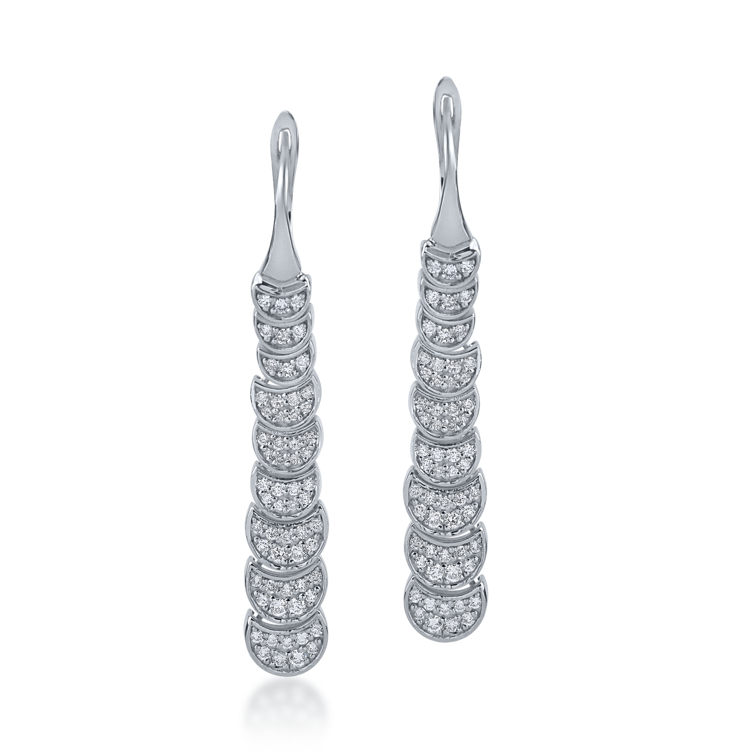 White gold earrings with 1.06ct diamonds