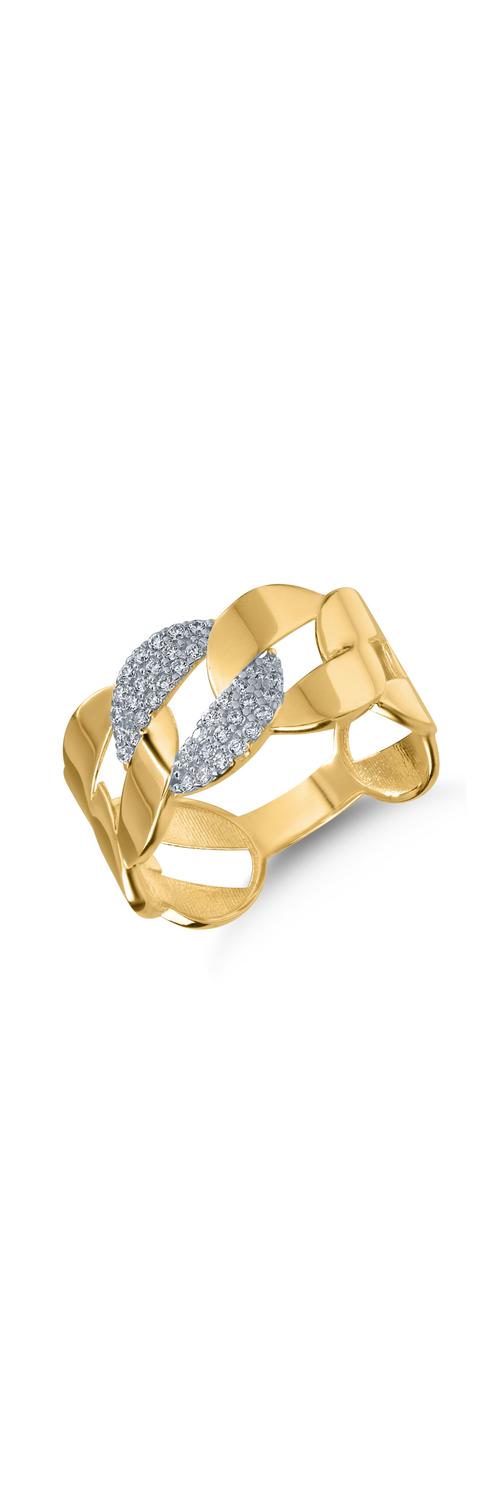 Sárga-fehér arany gyűrű