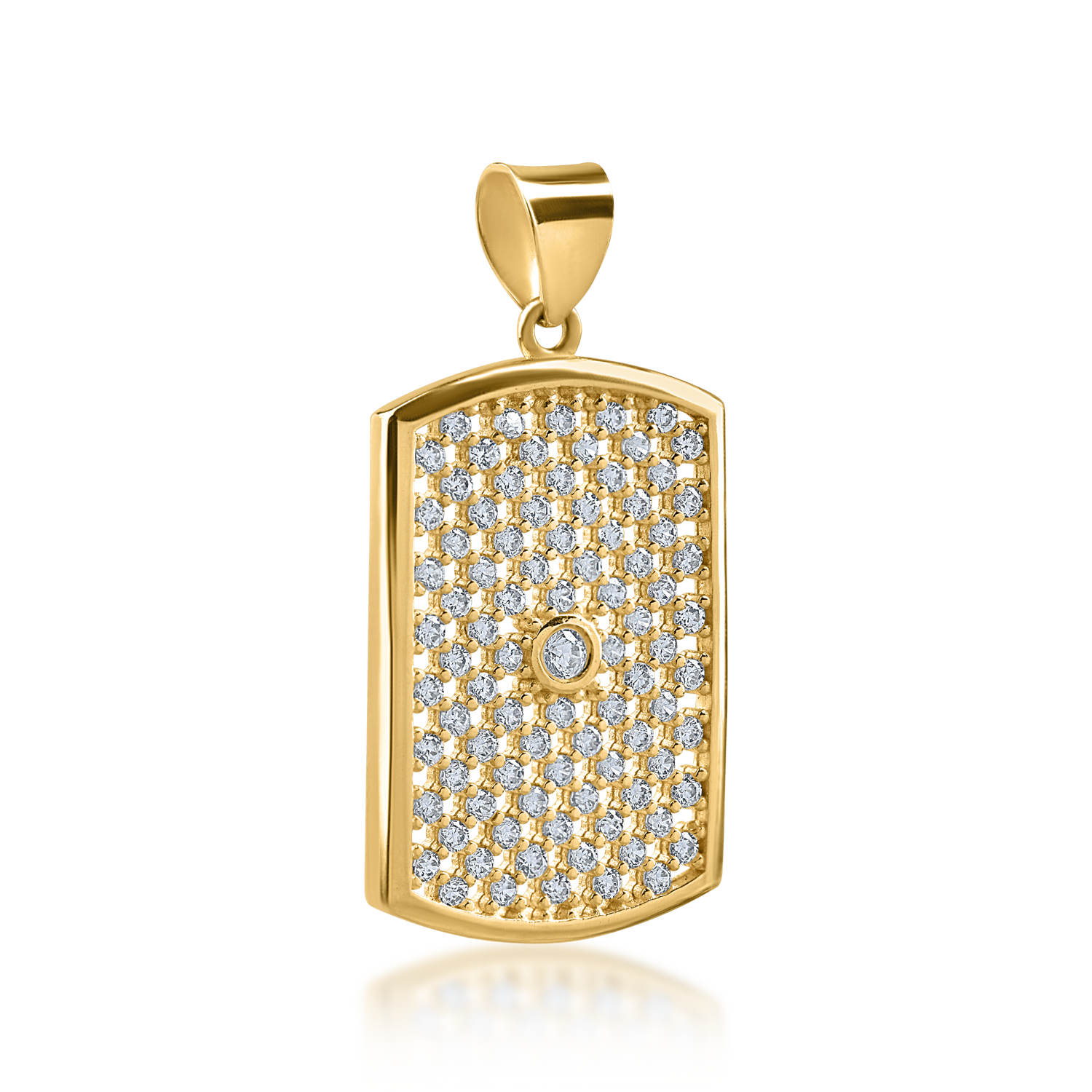 Yellow gold men's pendant