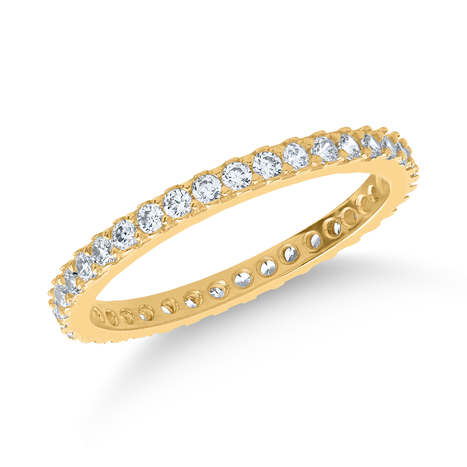 Eternity ring in yellow gold