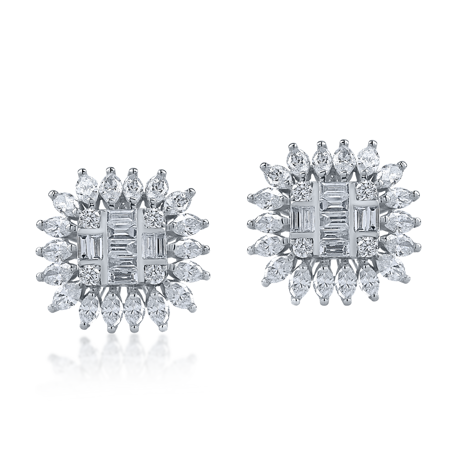 White gold earrings with 1.12ct diamonds