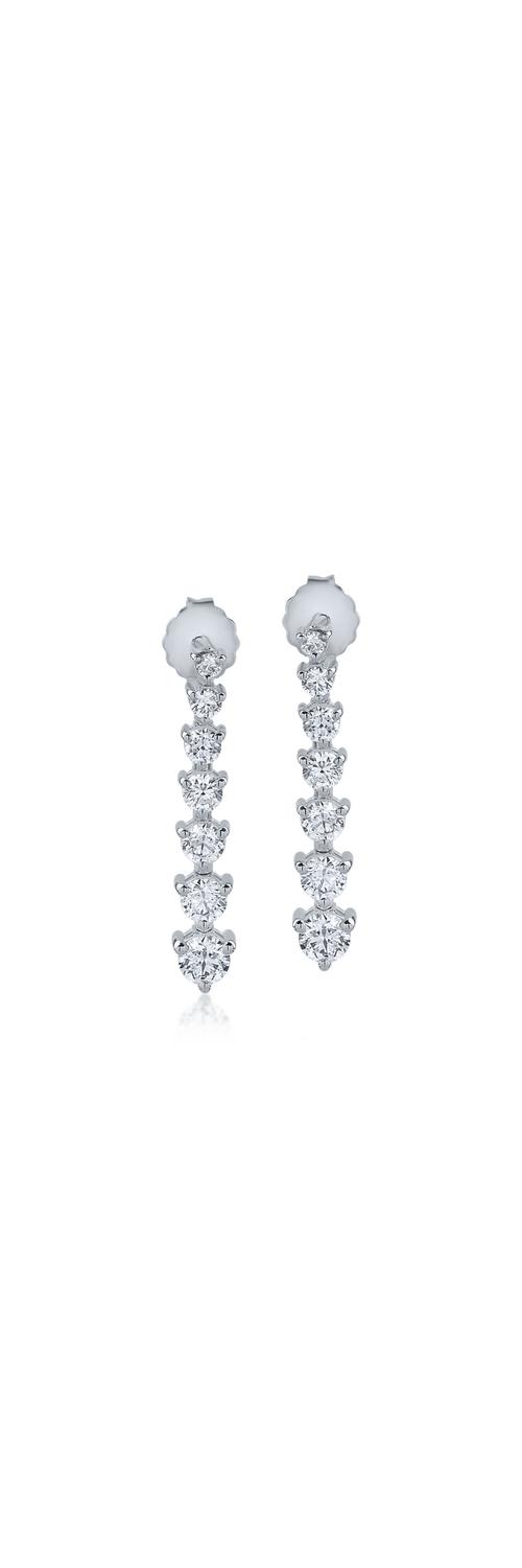 White gold earrings with 1.61ct diamonds