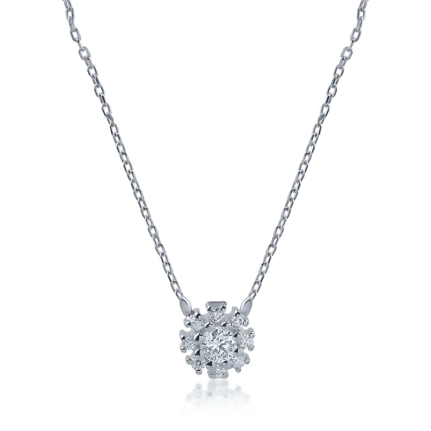 White gold pendant necklace with 0.07ct diamonds