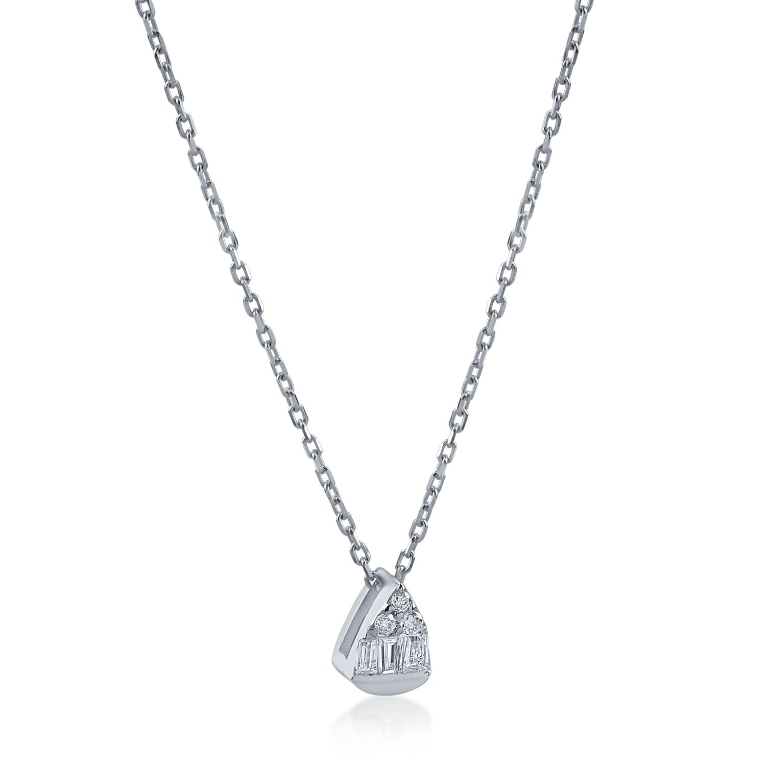 White gold pendant necklace with 0.08ct diamonds
