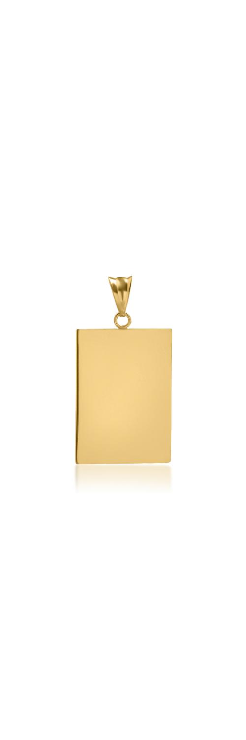 Yellow gold geometric pendant