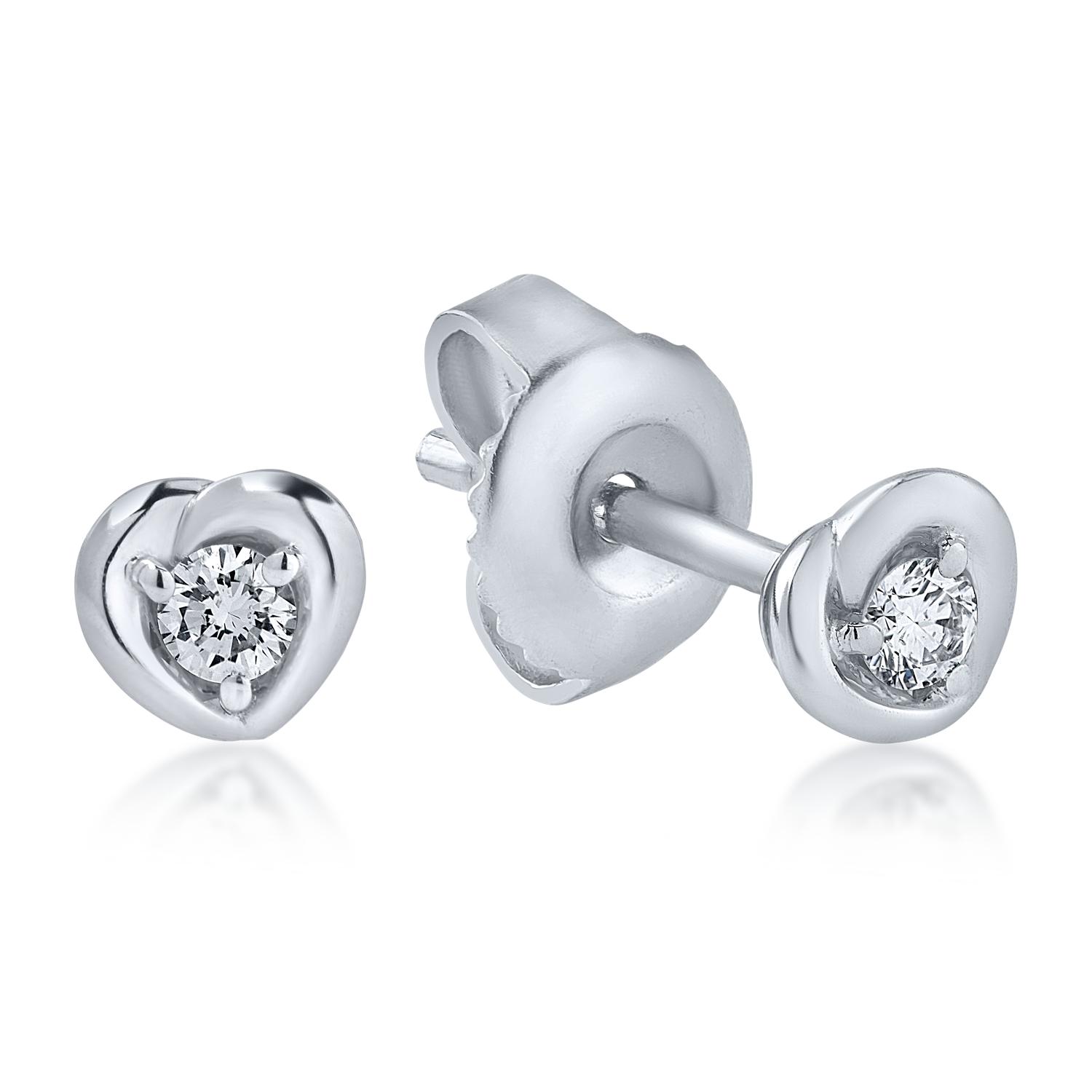 White gold earrings with 0.12ct diamonds