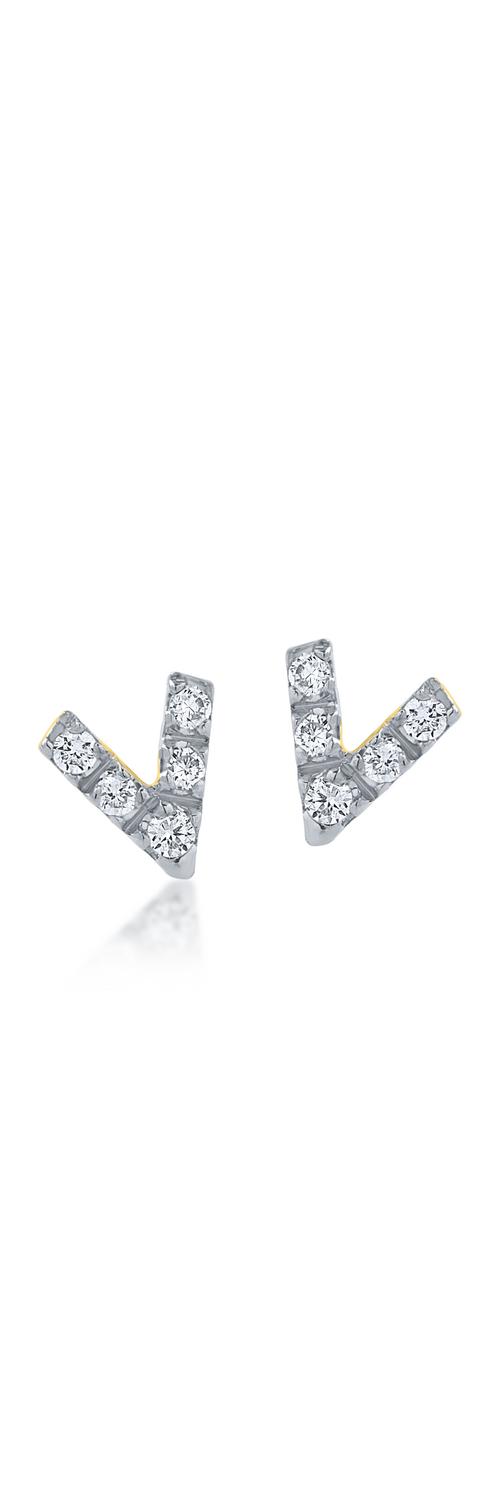 Yellow gold earrings with 0.04ct diamonds