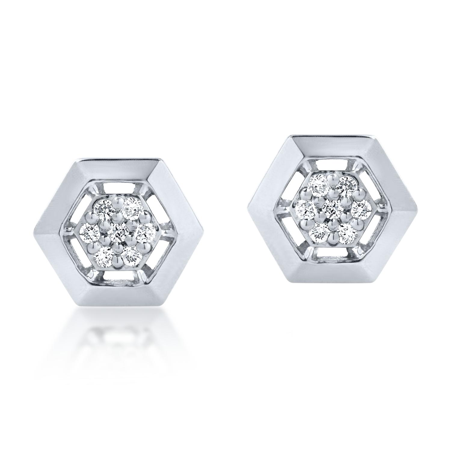 White gold earrings with 0.04ct diamonds