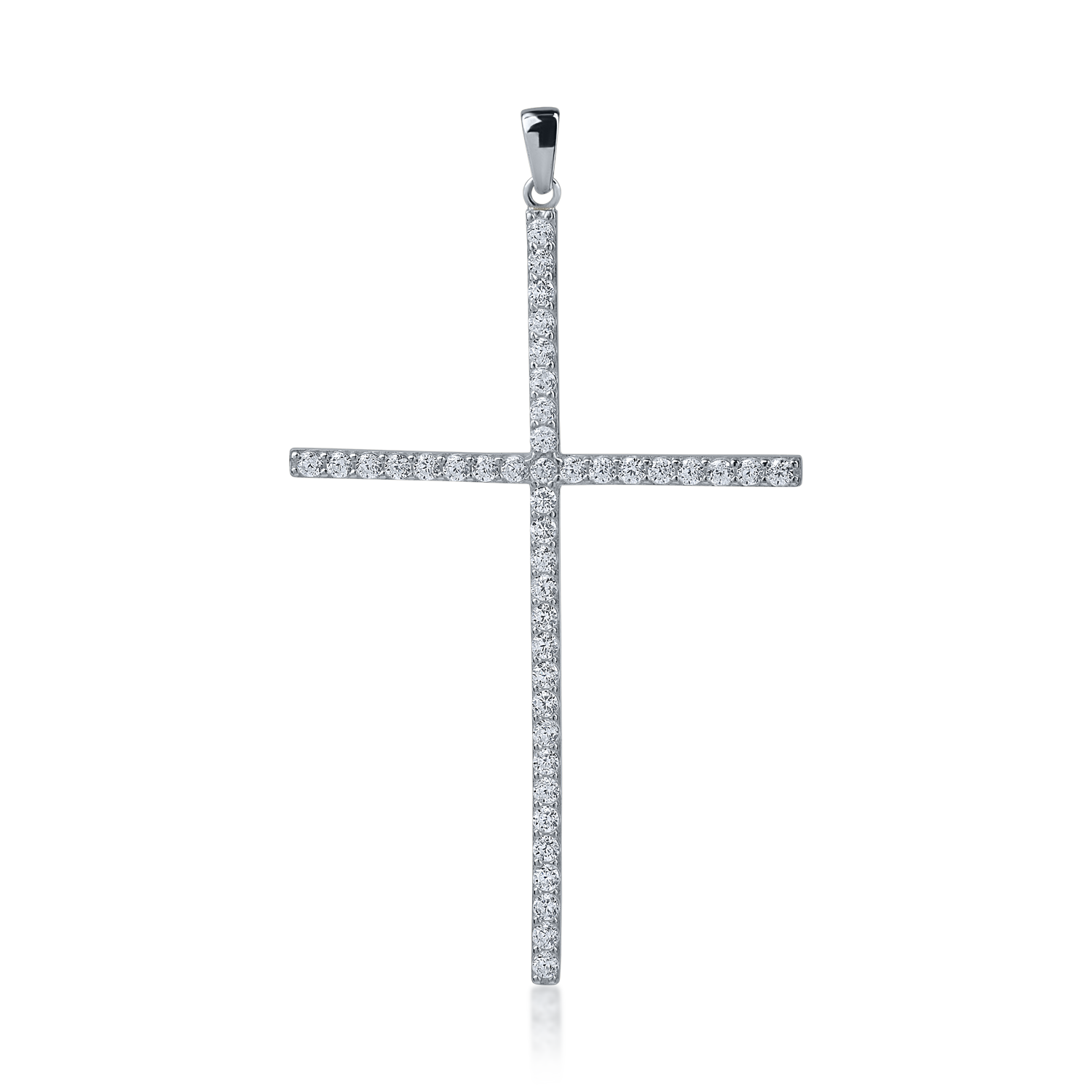 White gold cross pendant