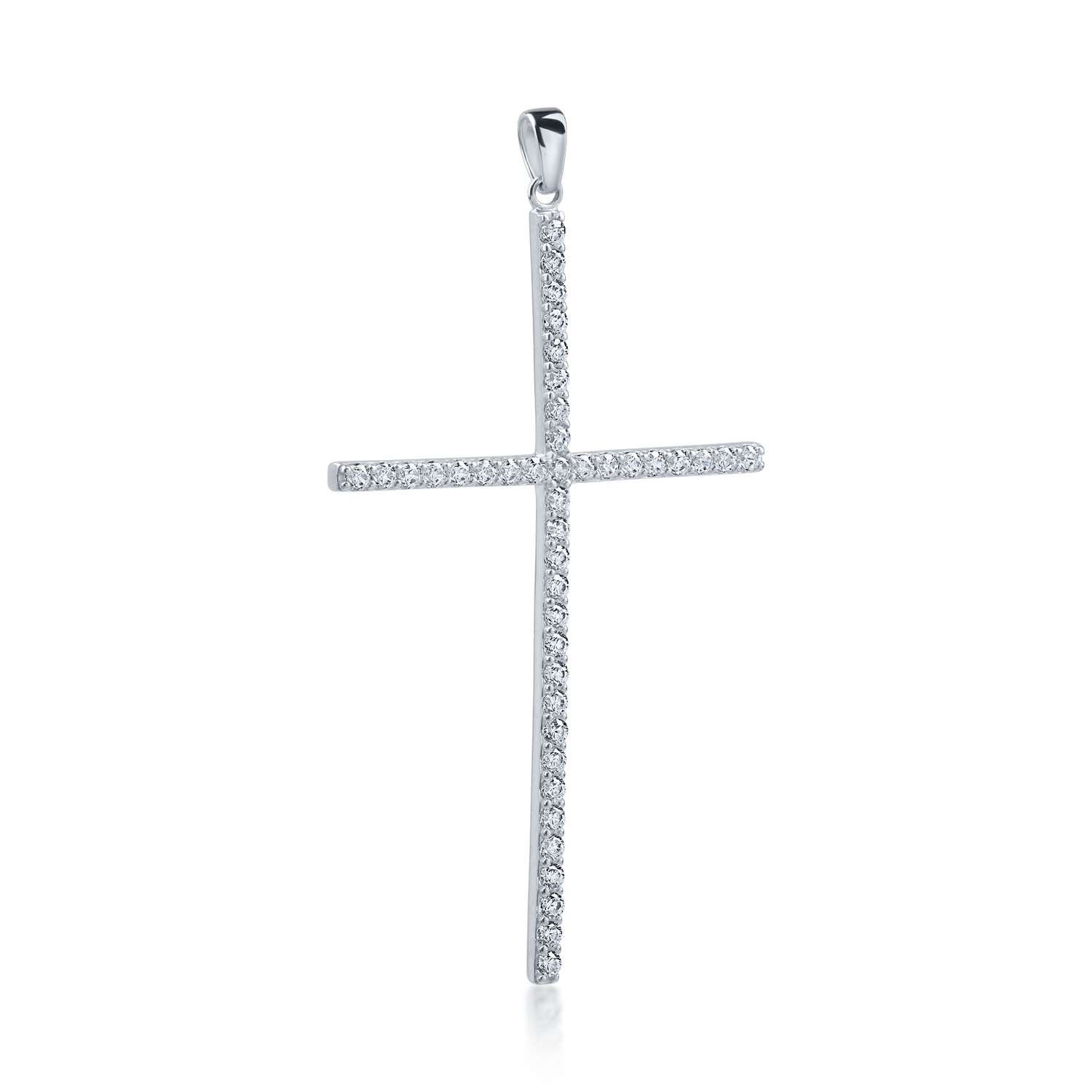 White gold cross pendant
