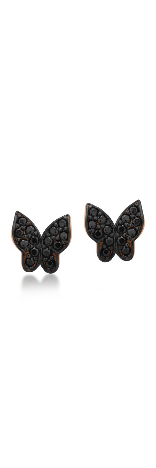 Rose gold butterfly earrings