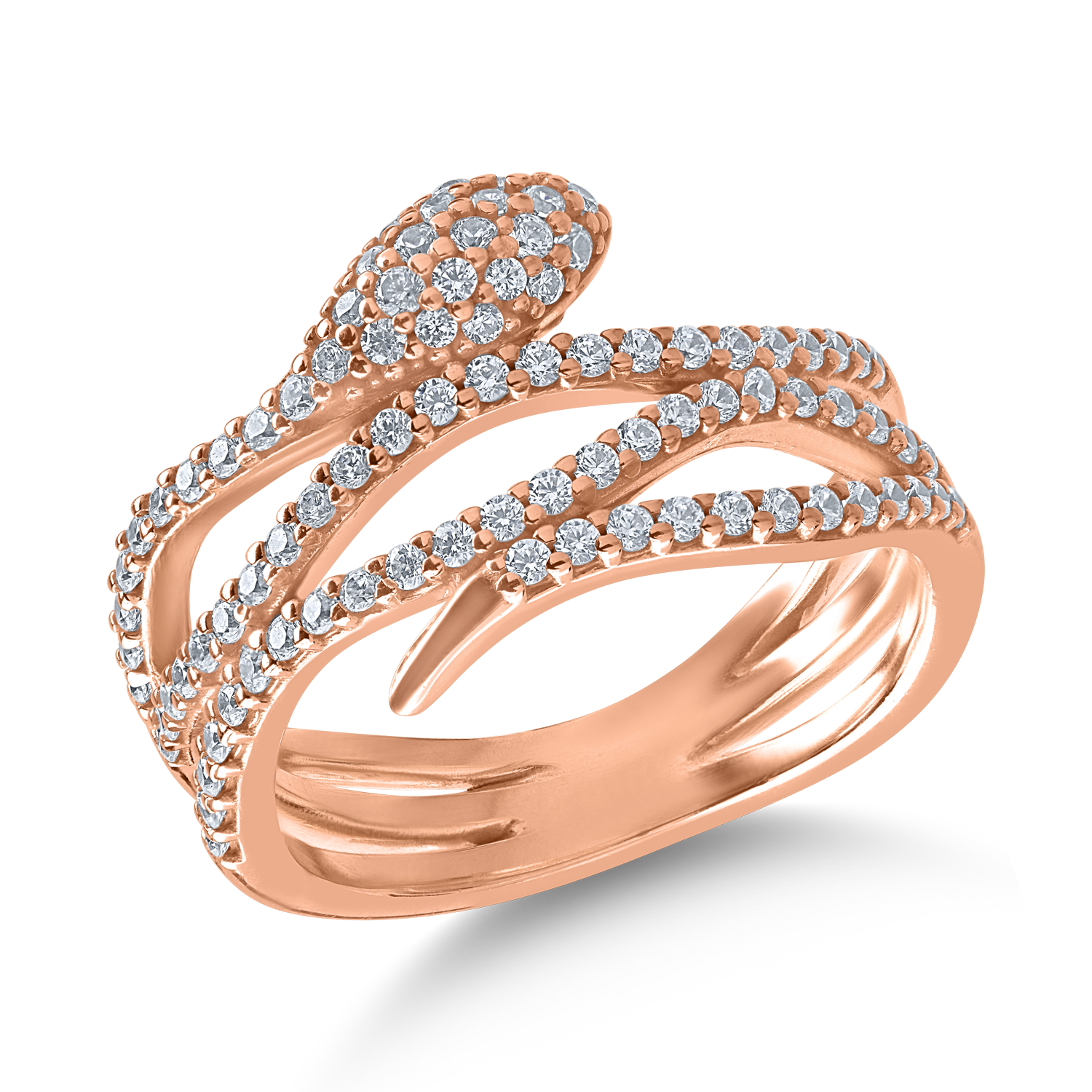 Rose gold snake ring