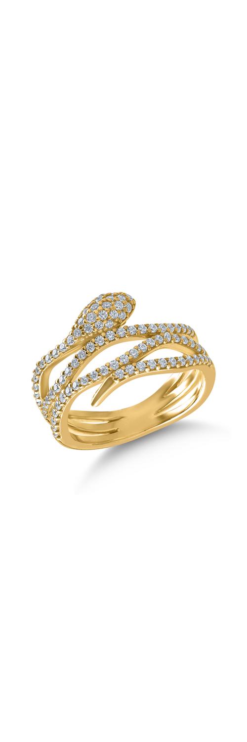 Sárga arany kígyógyűrű