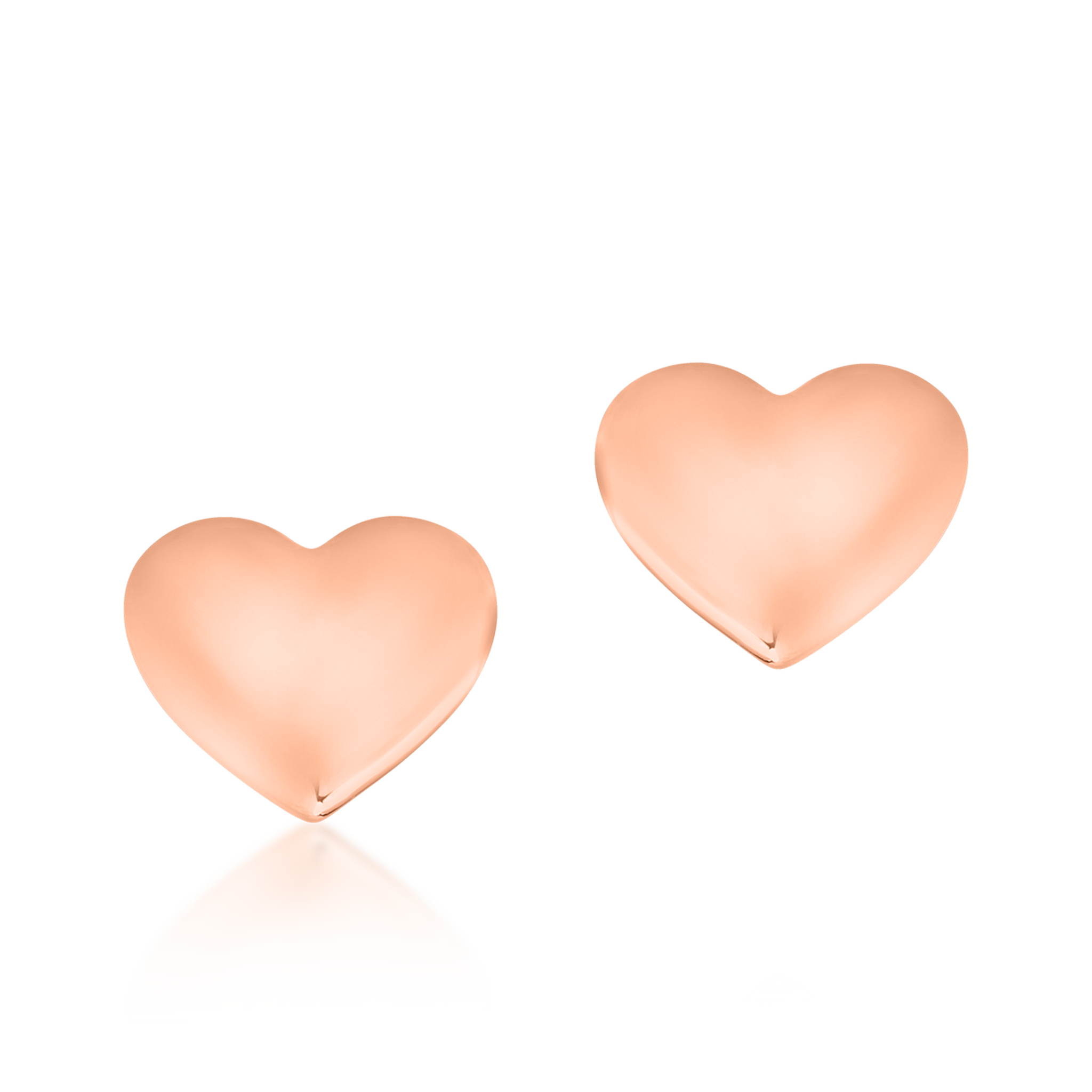 Dziecięce kolczyki w kształcie serca w kolorze różowego złota