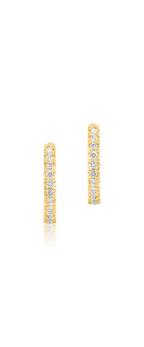 Yellow gold earrings with 0.08ct diamonds