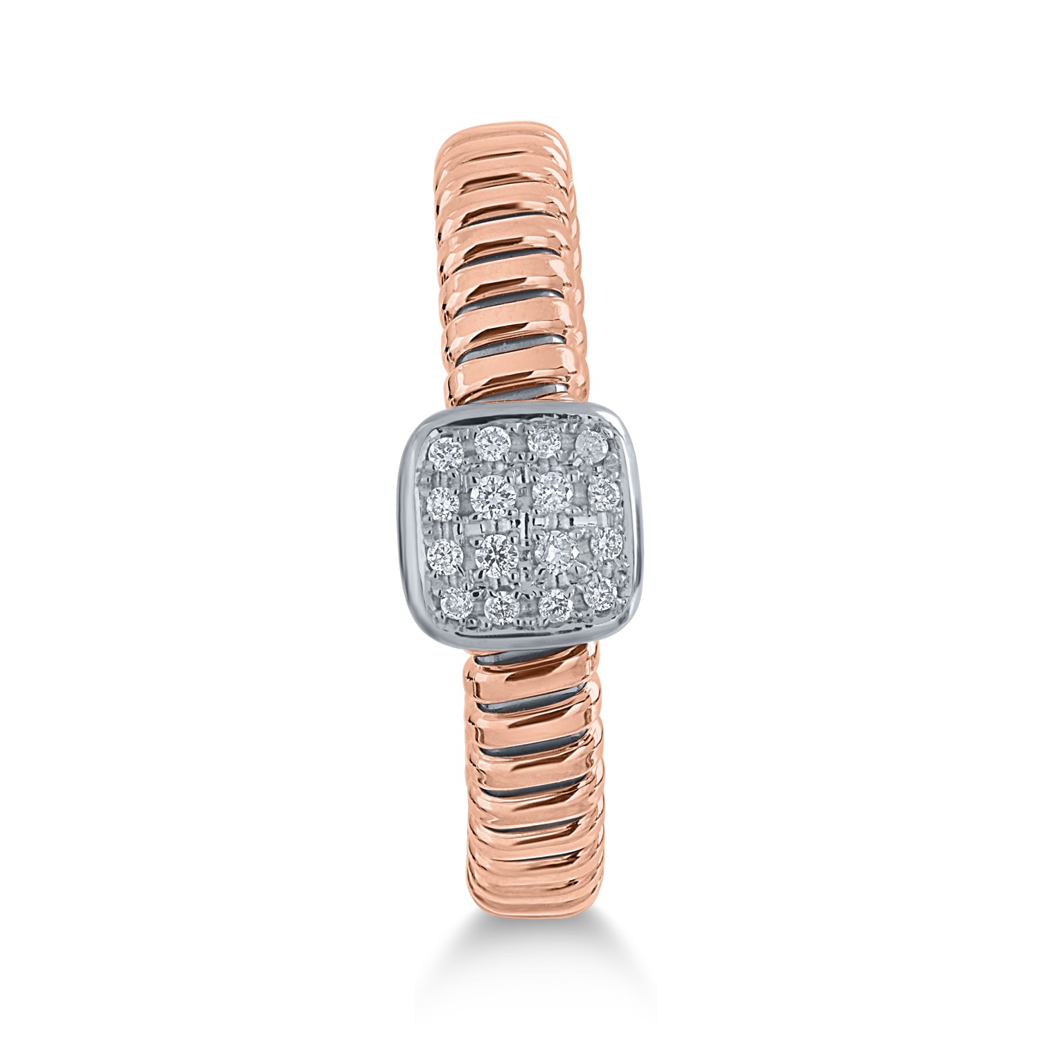 White-rose gold ring with 0.08ct diamonds