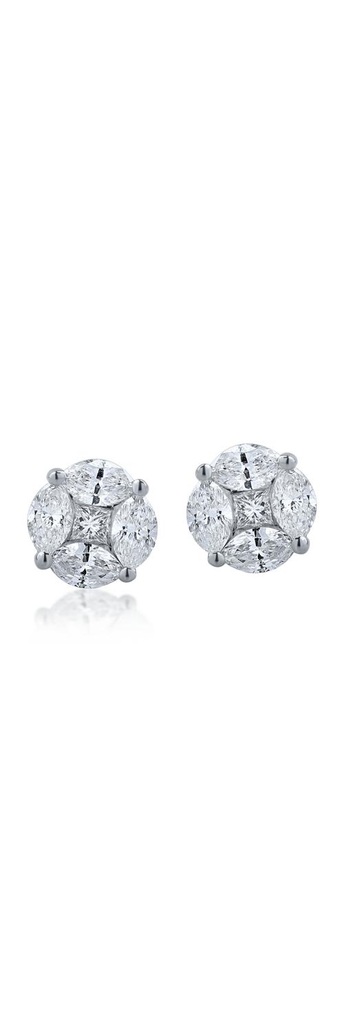 White gold earrings with 1.51ct diamonds