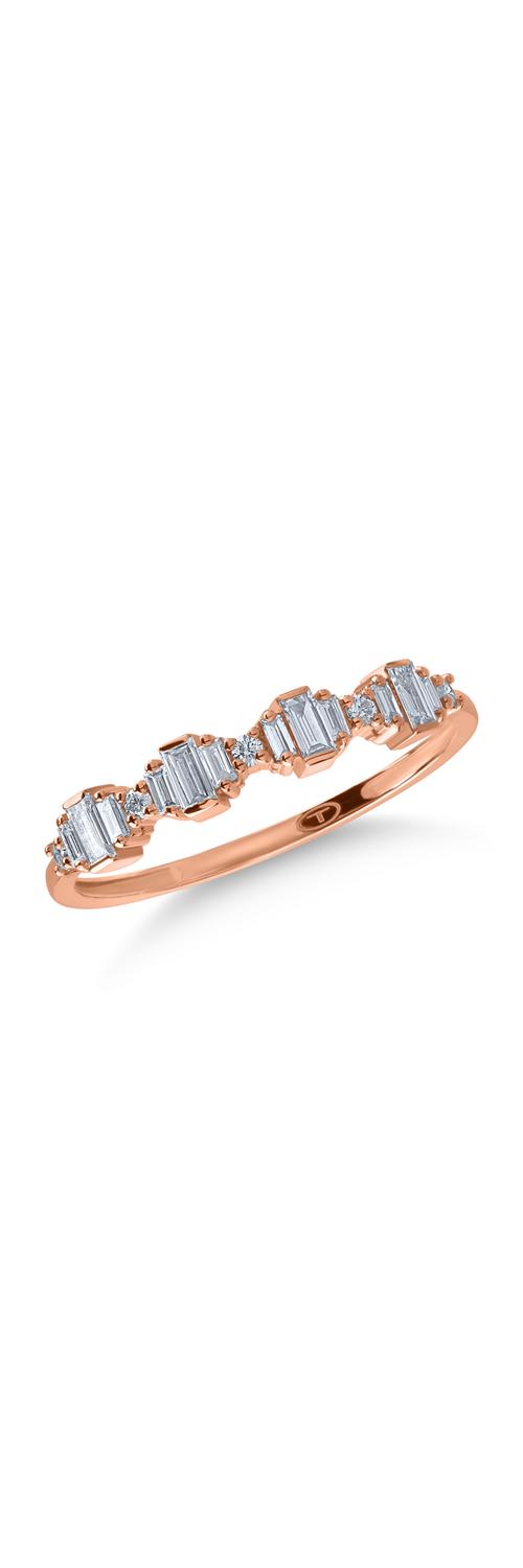Rose gold ring with 0.24ct diamonds