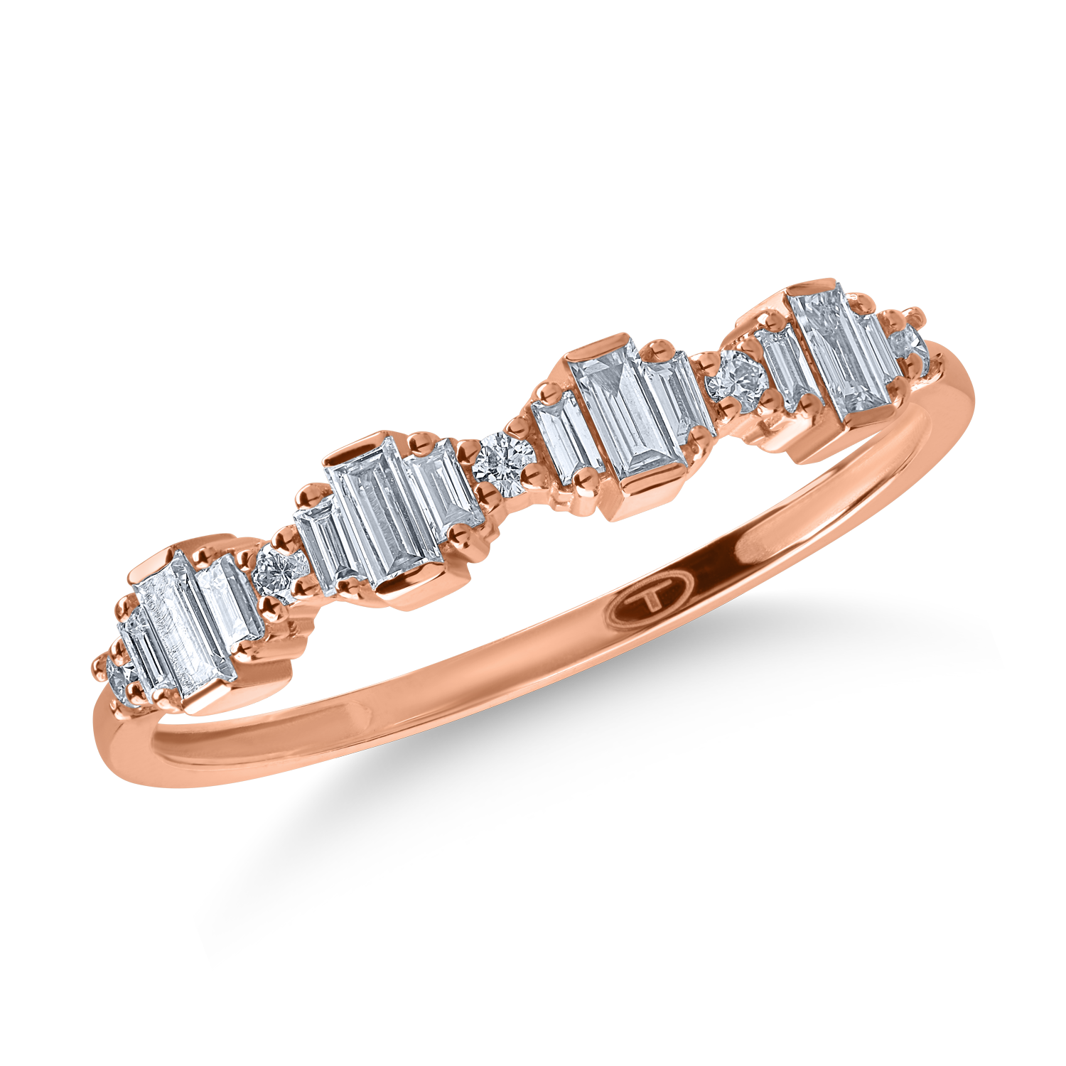 Rose gold ring with 0.24ct diamonds