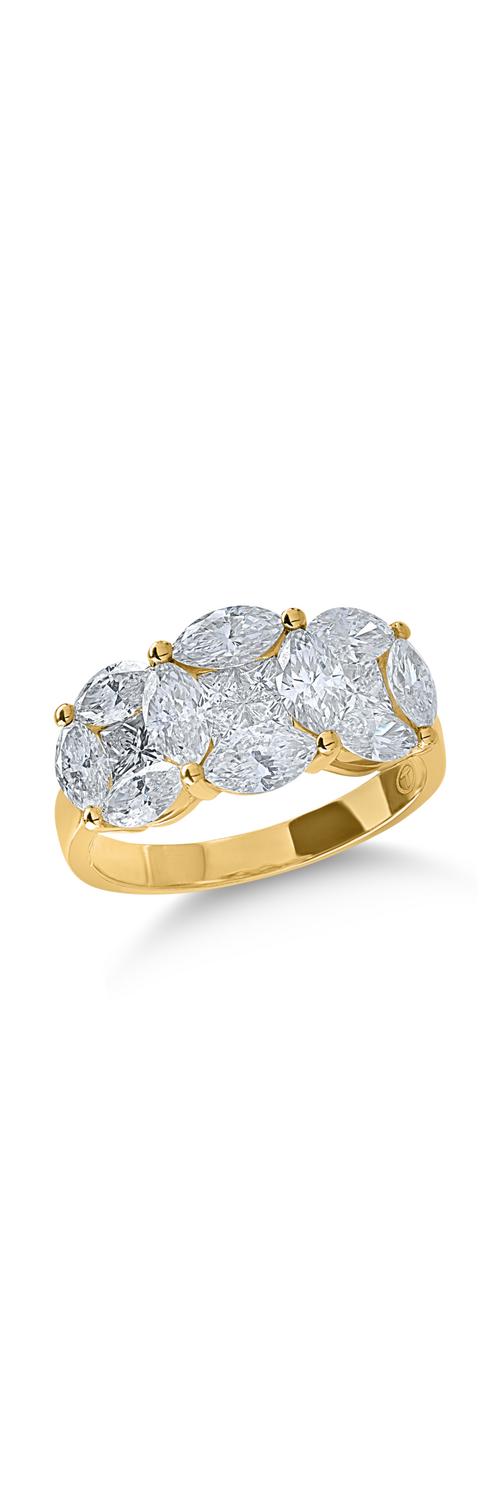 Inel din aur galben cu diamante de 2.13ct