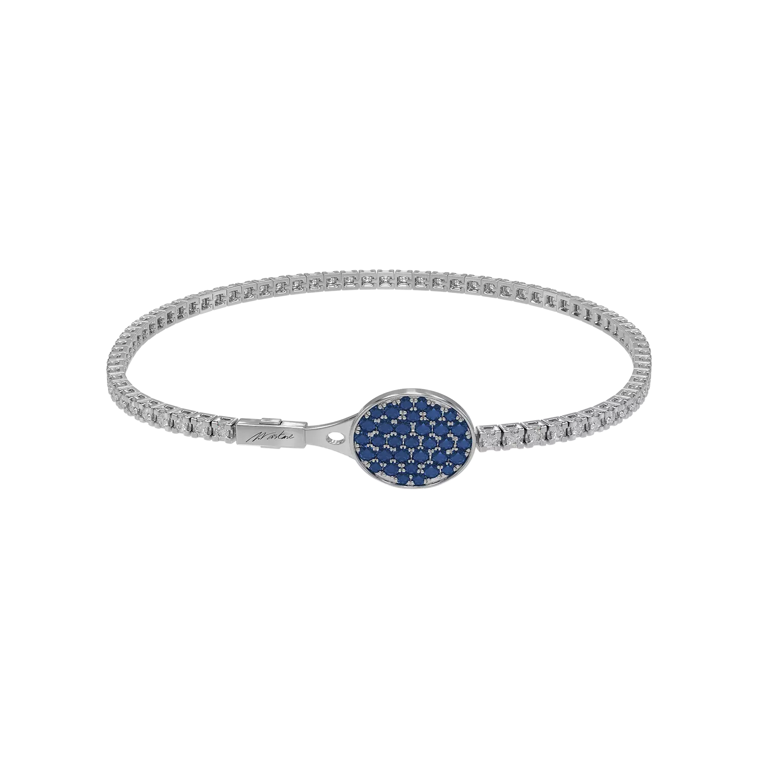 Wonder tennis bracelet with 1.525ct diamonds and sapphires