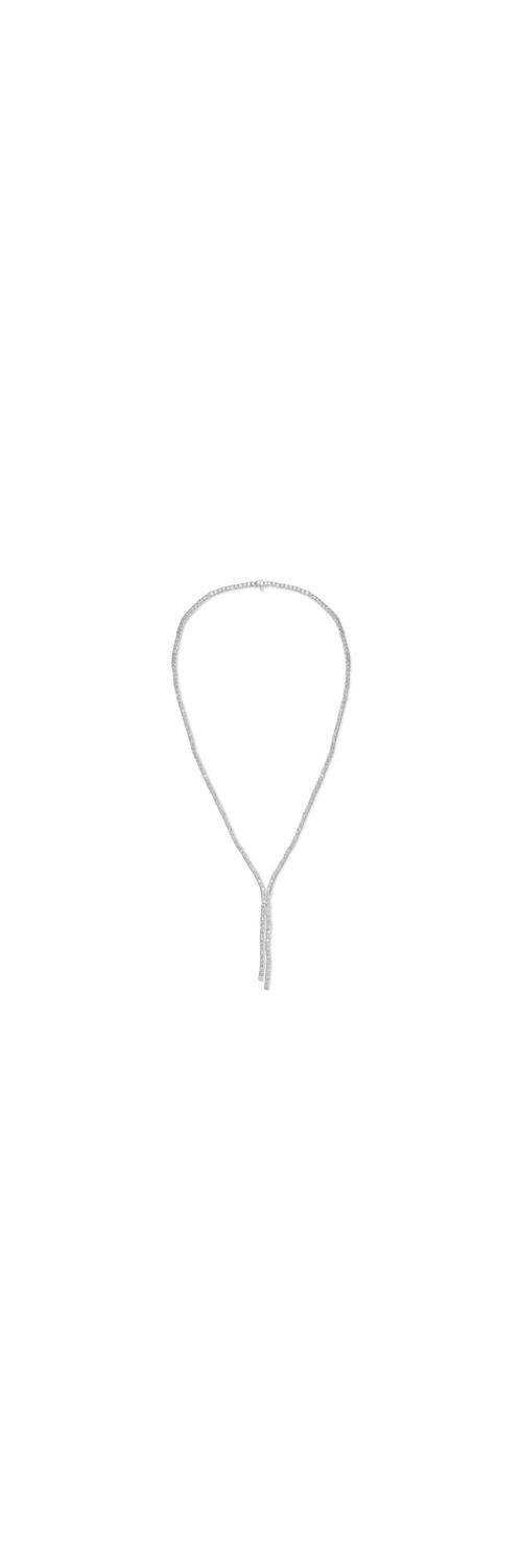 White gold tennis necklace with 9.5ct diamonds