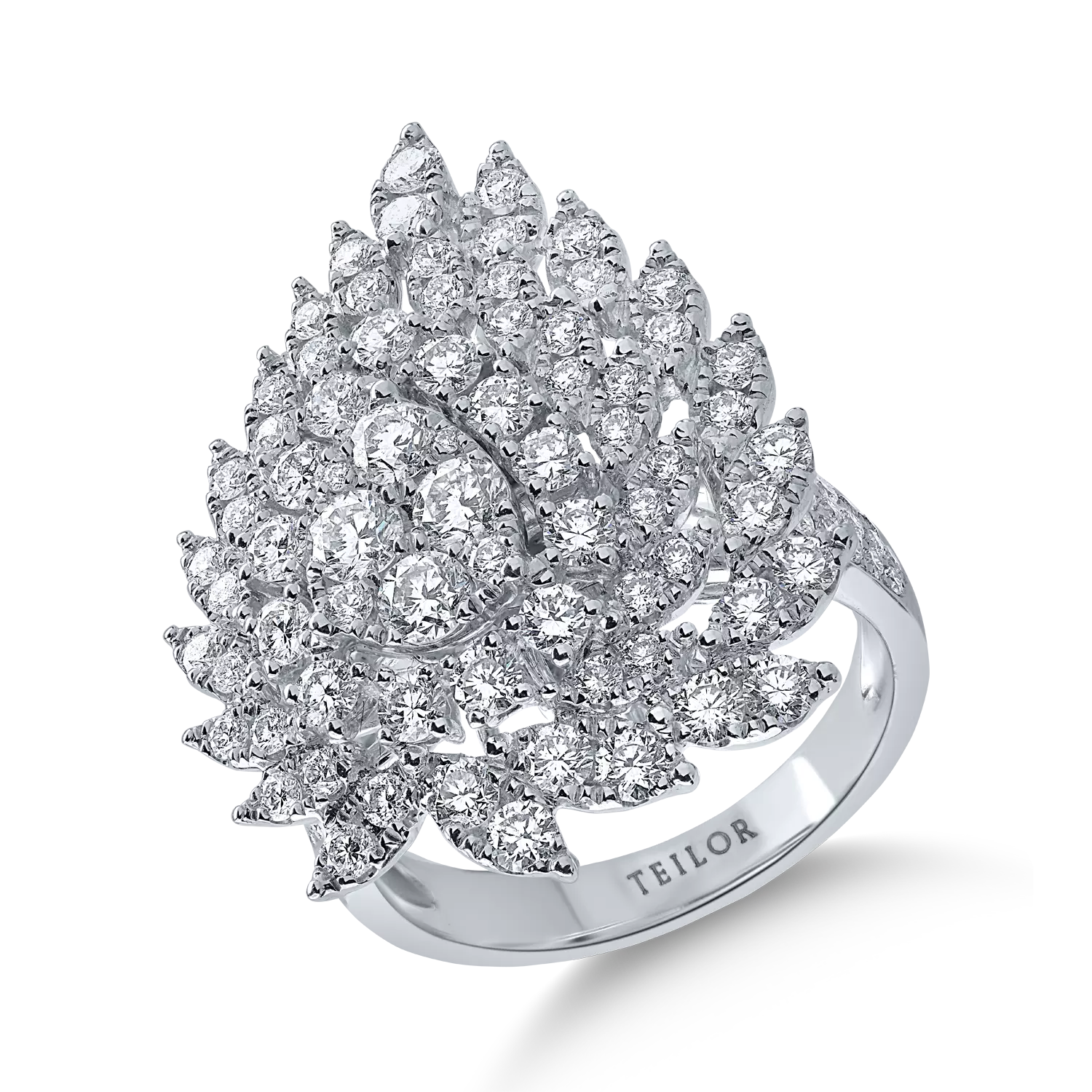 Fehérarany gyűrű 2.443ct gyémántokkal