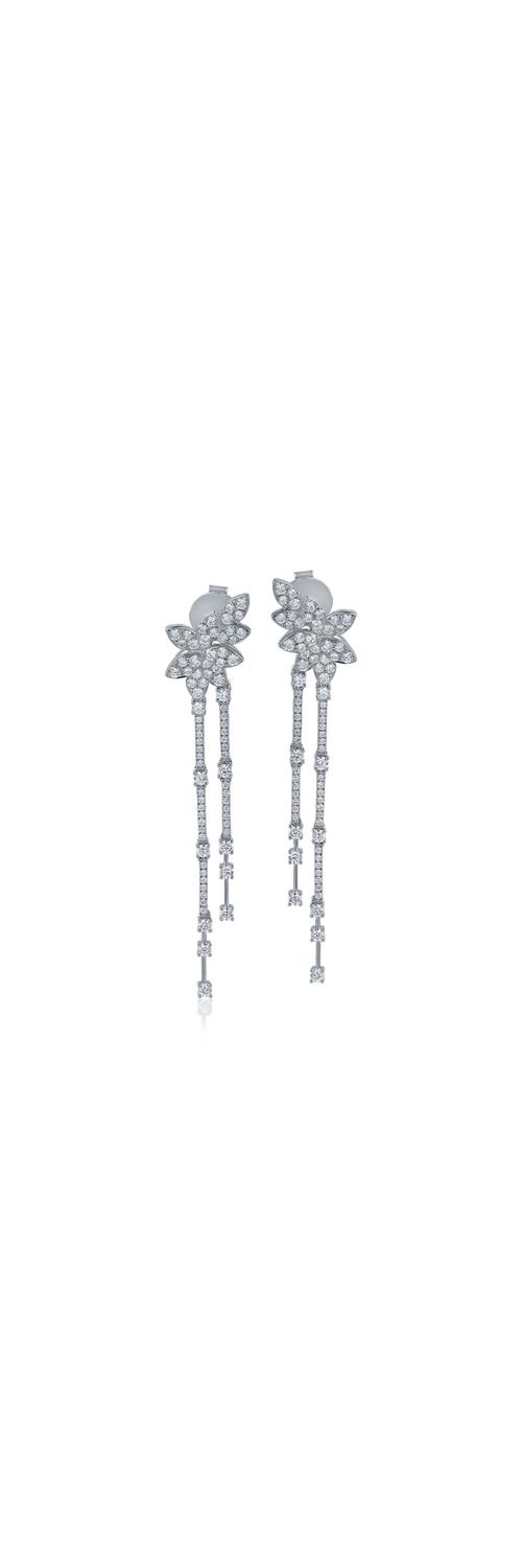White gold earrings with 2.313ct diamonds