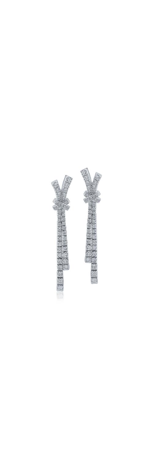 White gold earrings with 1.073ct diamonds