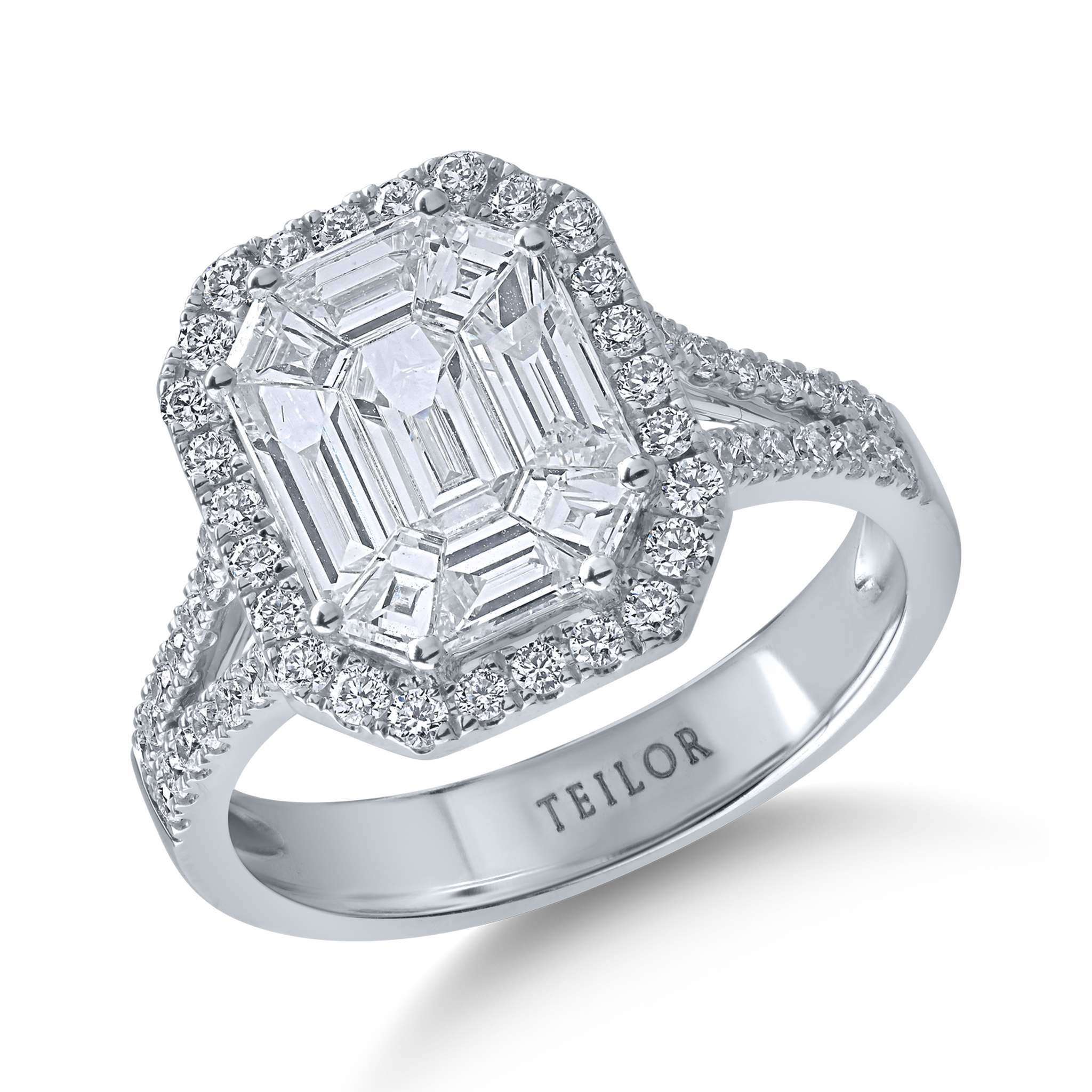Fehérarany gyűrű 1.80ct gyémántokkal
