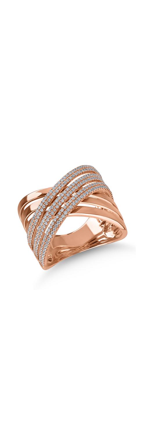 Inel din aur roz cu diamante de 0.58ct