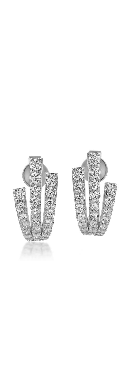 White gold earrings with 1ct diamonds