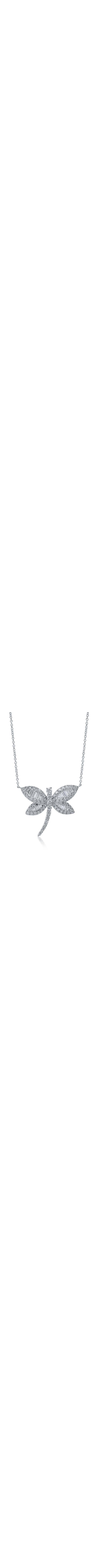 White gold chain with dragonfly pendant with 1.96ct diamonds