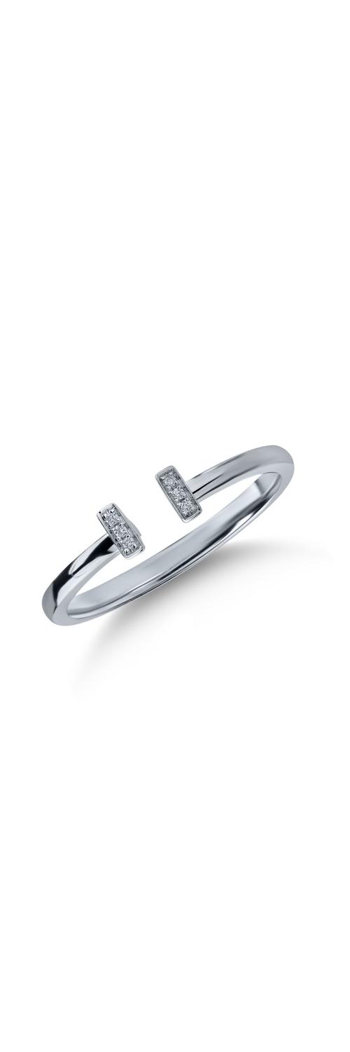 White gold ring with 0.015ct diamonds