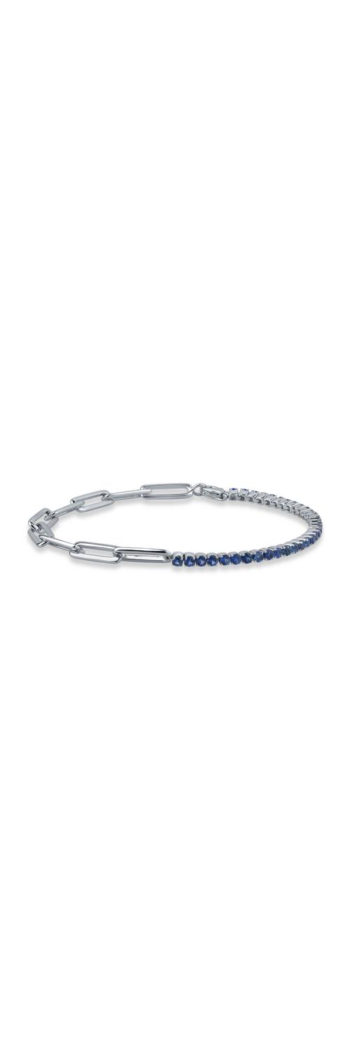 White gold bracelet with 1.78ct sapphires