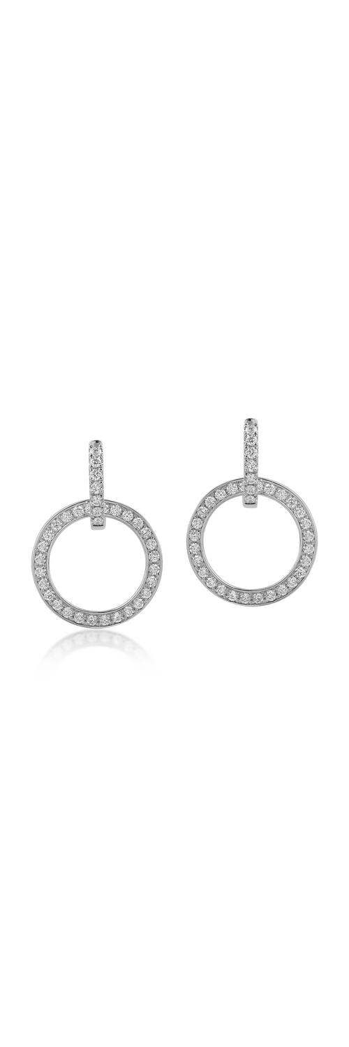 White gold earrings with 1.17ct diamonds