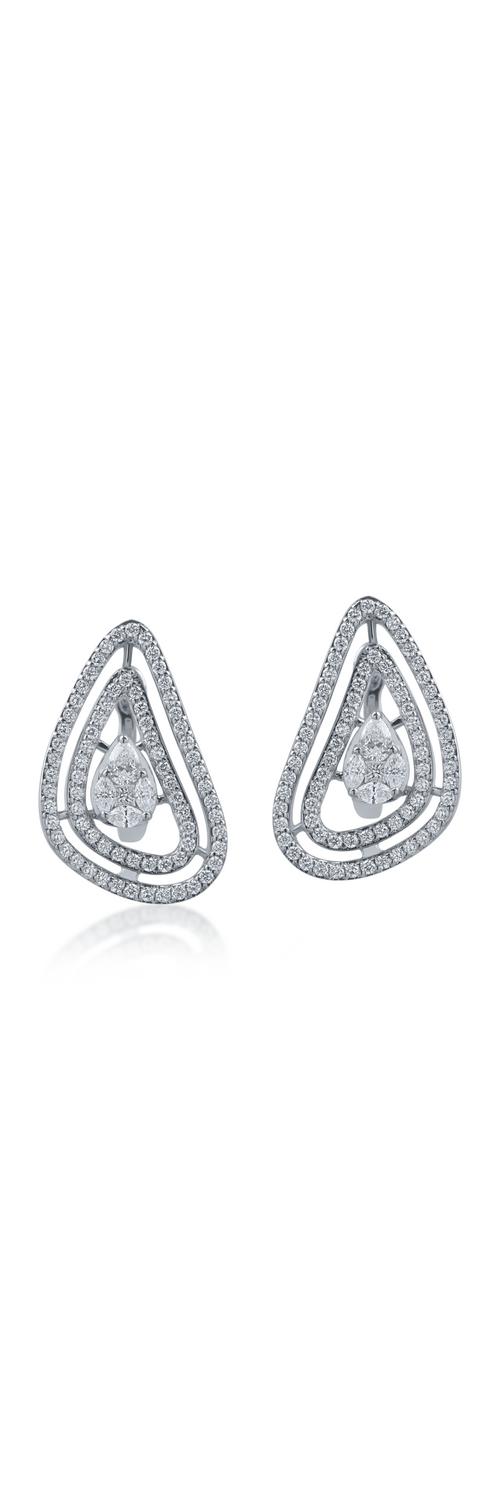 White gold earrings with 1.271ct diamonds