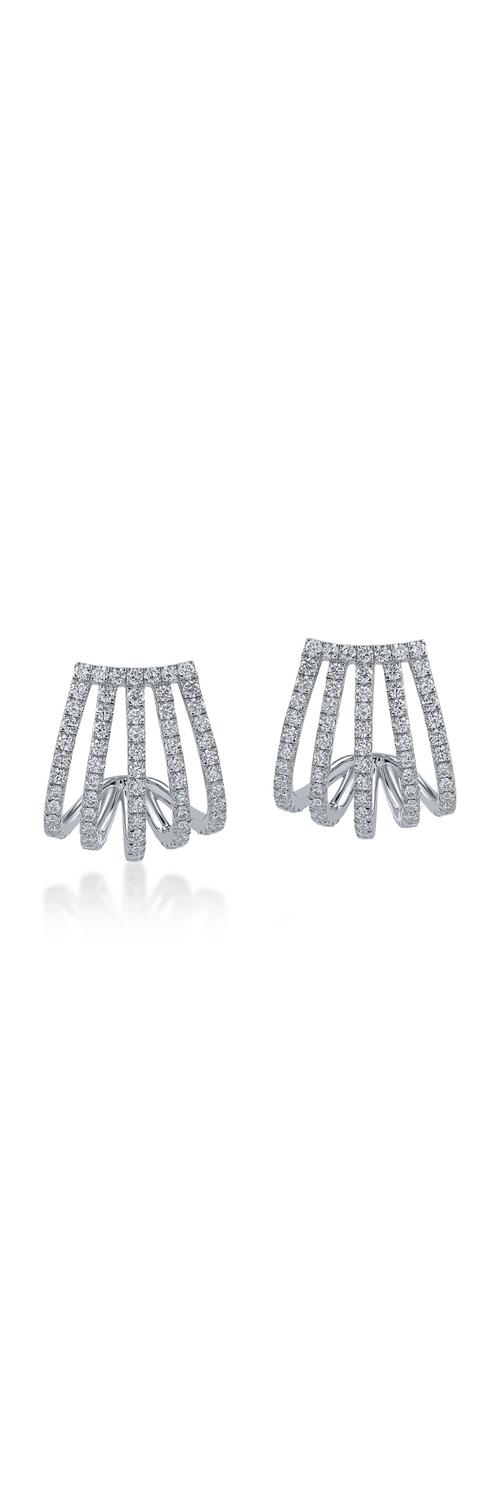 White gold earrings with 2.71ct diamonds