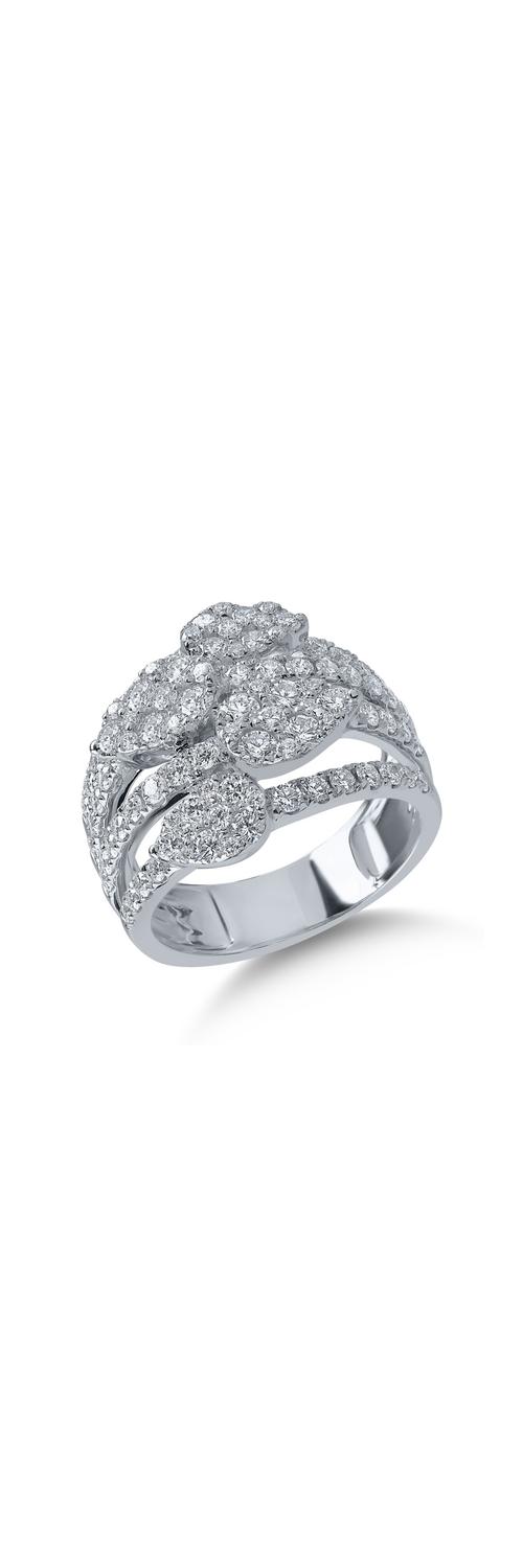 Fehérarany gyűrű 1.86ct gyémántokkal
