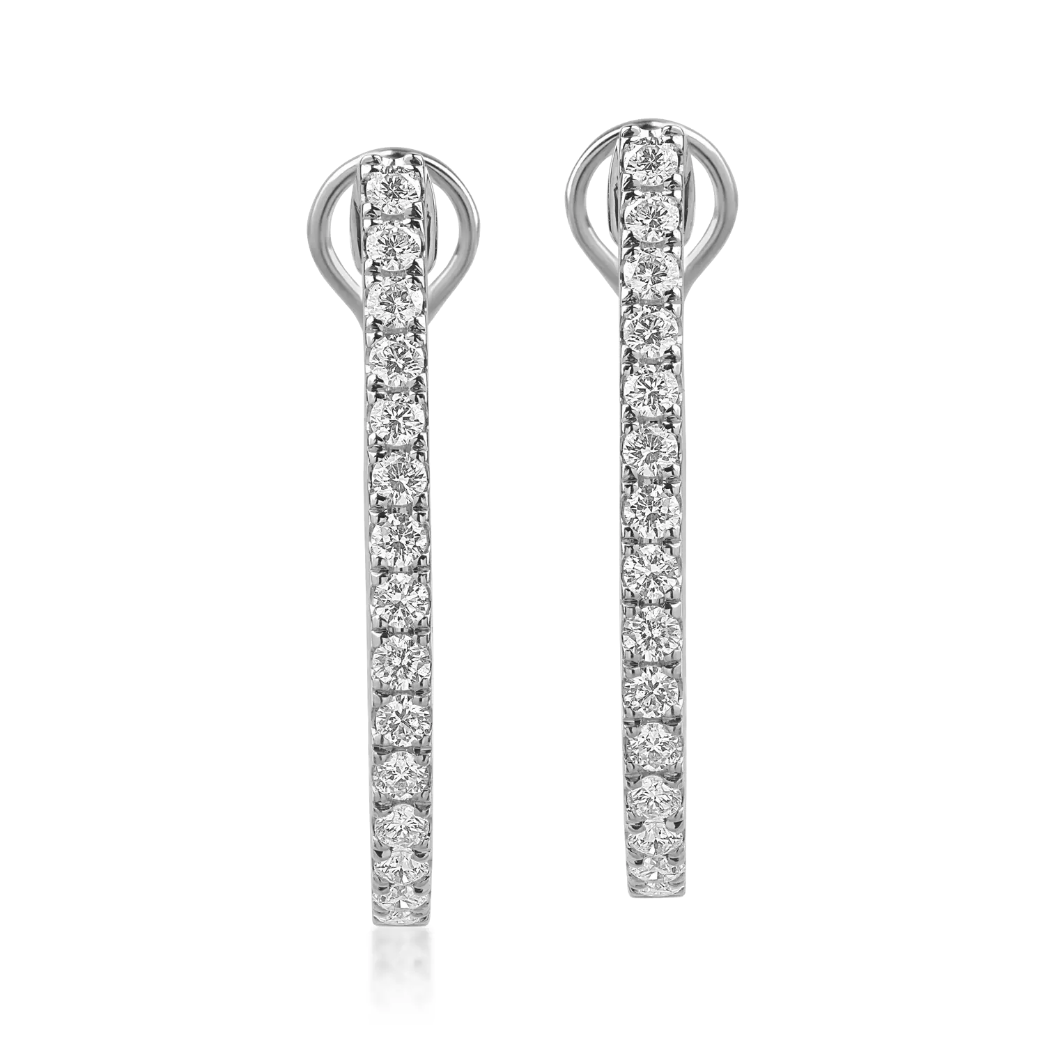 White gold earrings with 1.49ct diamonds