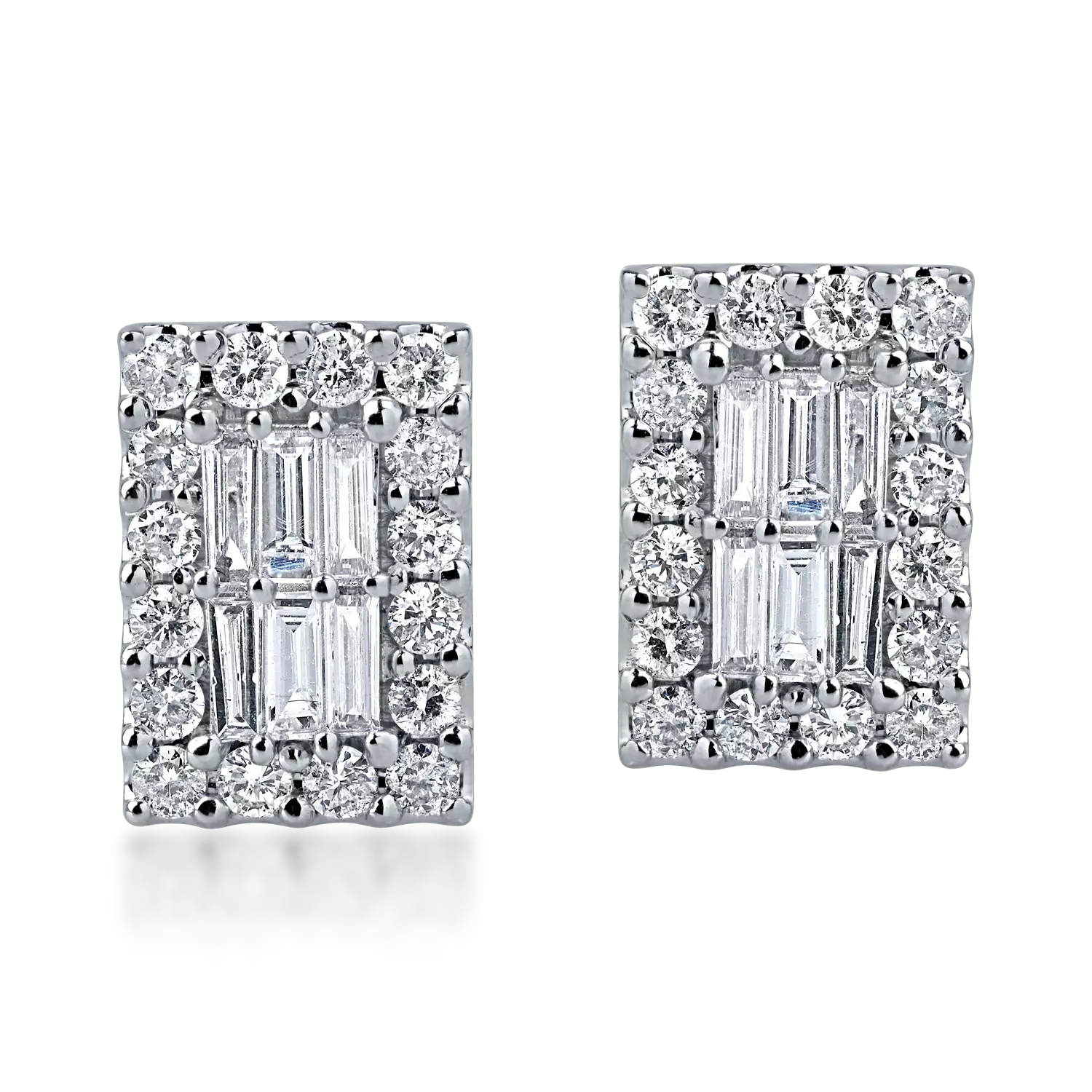 White gold earrings with 0.85ct diamonds
