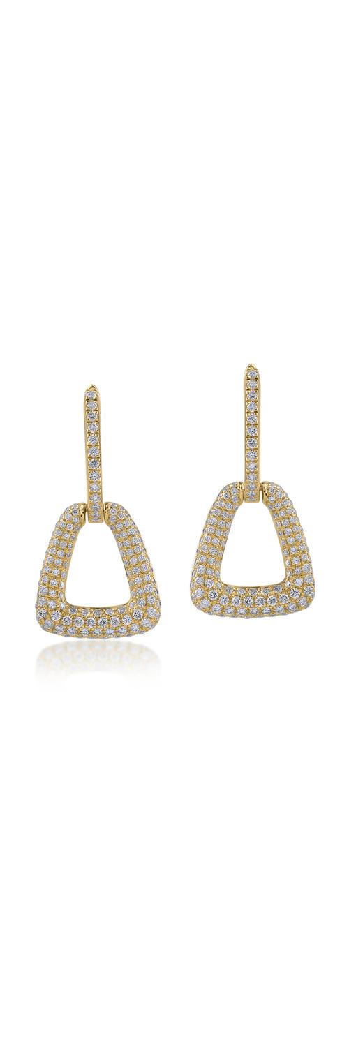 Yellow gold earrings with 1.14ct diamonds